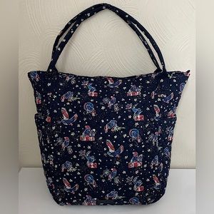 New Vera Bradley “Holiday Owls” Large Bright Tote & Matching Change Purse